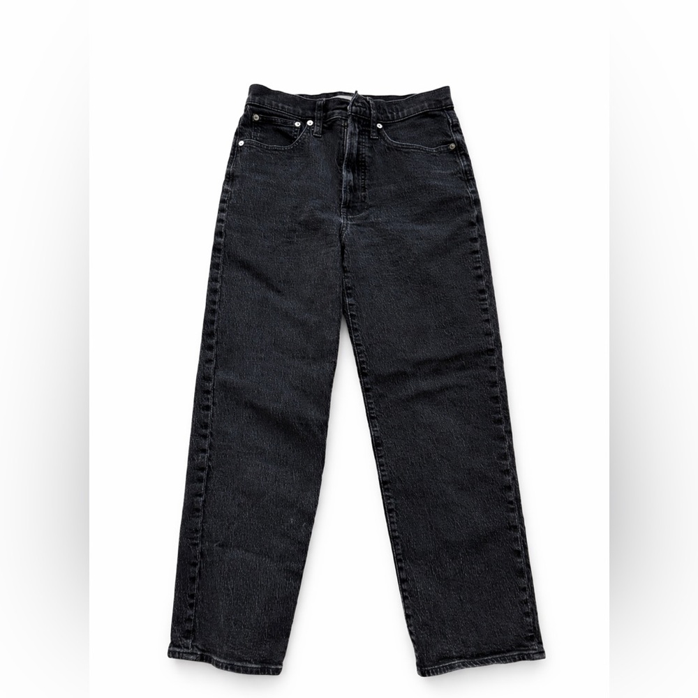 Madewell Perfect Vintage Wide-Leg Jeans Size 27 Black High Rise